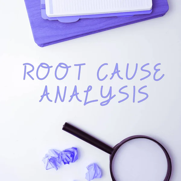 Handwriting Text Root Cause Analysis Word Method Problem Solving Identify — Stock Photo, Image
