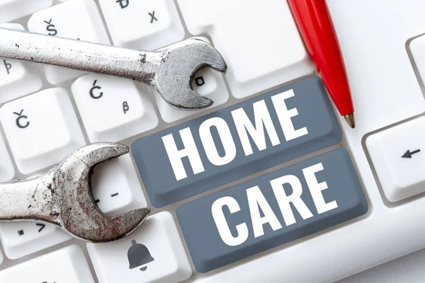 Sinal Texto Mostrando Home Care Foto Conceitual Lugar Onde Pessoas — Fotografia de Stock