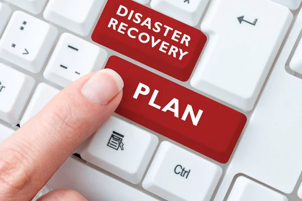 Writing displaying text Disaster Recovery Plan, Business concept having backup measures against dangerous situation