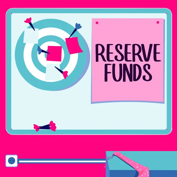 Conceptual Caption Reserve Funds Internet Concept Money Released Bank Backup —  Fotos de Stock