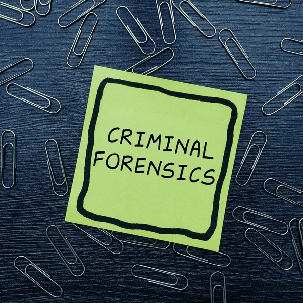 Segno Scrittura Mano Criminal Forensics Word Federal Offense Actions Attività — Foto Stock
