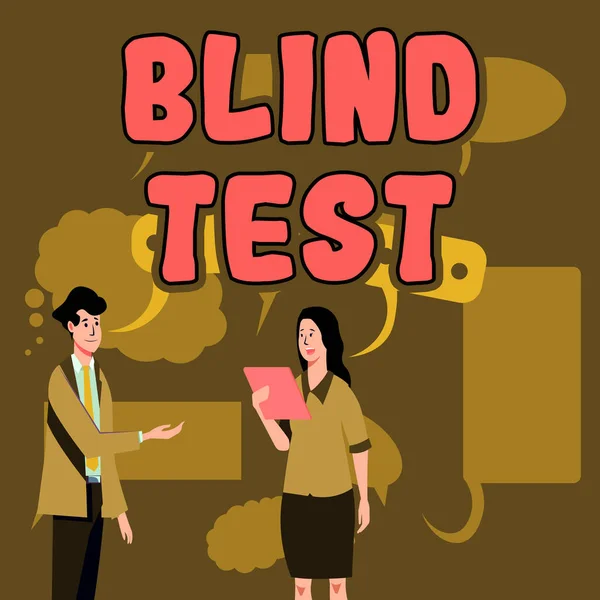 Handschrifttekst Blind Test Concept Betekent Maatschappelijk Engagement Met Een Persoon — Stockfoto