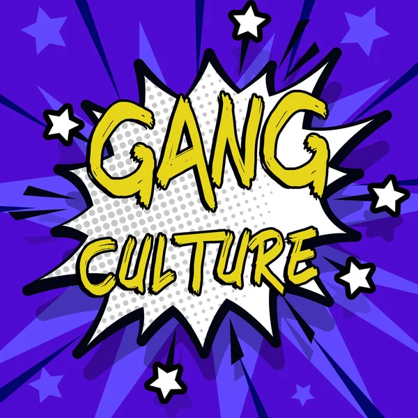 Почерк Тексту Gang Culture Бізнес Концепція Конкретна Організація Злочинців Або — стокове фото