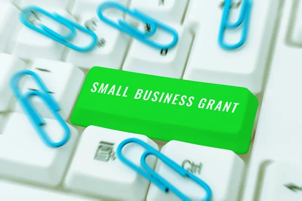 stock image Handwriting text Small Business Grant, Word for an individual-owned business known for its limited size