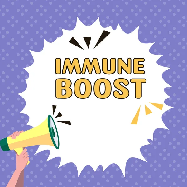 Sign displaying Immune Boost, Business concept being able to resist a particular disease preventing development of pathogens