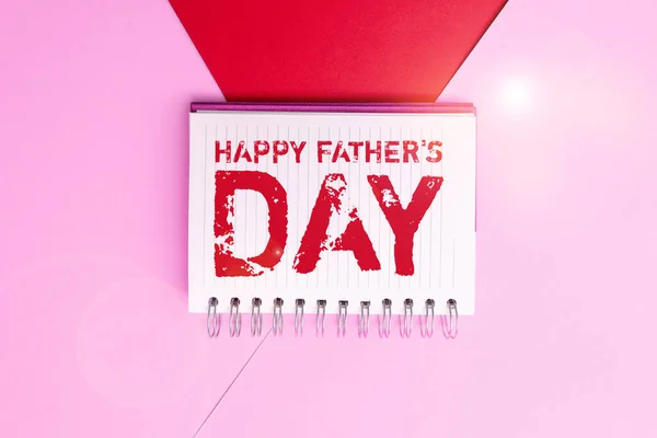 Написання Тексту Happy Fathers Day Бізнес Наближається Часу Року Щоб — стокове фото