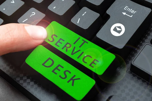 Conceptual Caption Service Desk Concept Meaning Technological Support Online Assistance — Stock fotografie