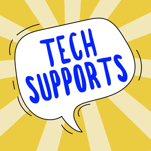 Konceptuální Displej Tech Support Business Showcase Nápověda Techniků Online Nebo — Stock fotografie