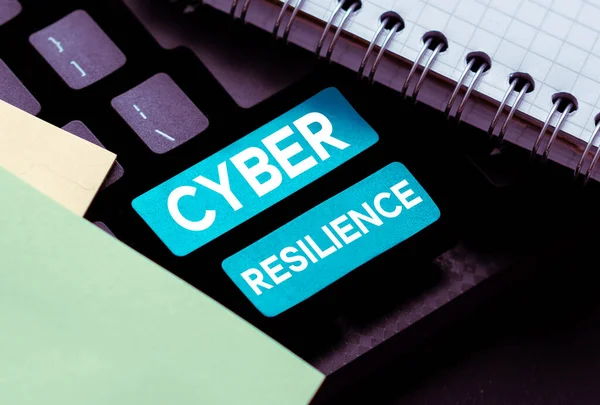 Texto Que Muestra Inspiración Cyber Resilience Medición Del Concepto Negocio —  Fotos de Stock