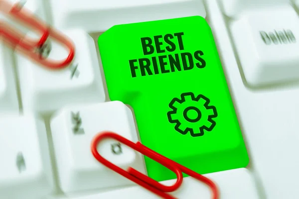 Conceptual Caption Best Friends Business Showcase Person You Value Other — Stock Photo, Image