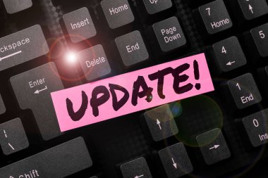 Text caption presenting Update, Business showcase Make something more modern Adding new facts Changing its design