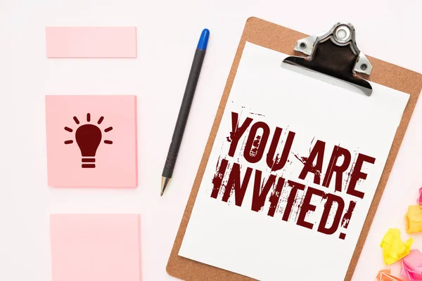 Text Caption Presenting You Invited Business Idea Receiving Invitation Event — Stockfoto