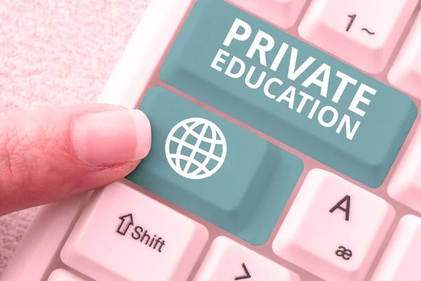 Text Caption Presenting Private Education Business Idea Belonging Use Particular — 图库照片