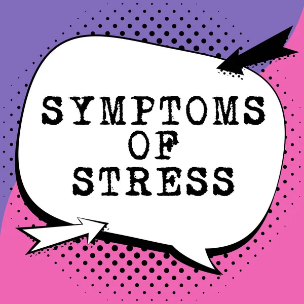 Handskrift Text Symtom Stress Affärsidé Som Fungerar Som Symptom Eller — Stockfoto