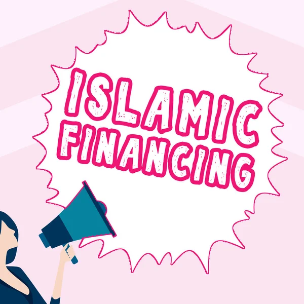 Señal Escritura Mano Financiamiento Islámico Concepto Que Significa Actividad Bancaria —  Fotos de Stock
