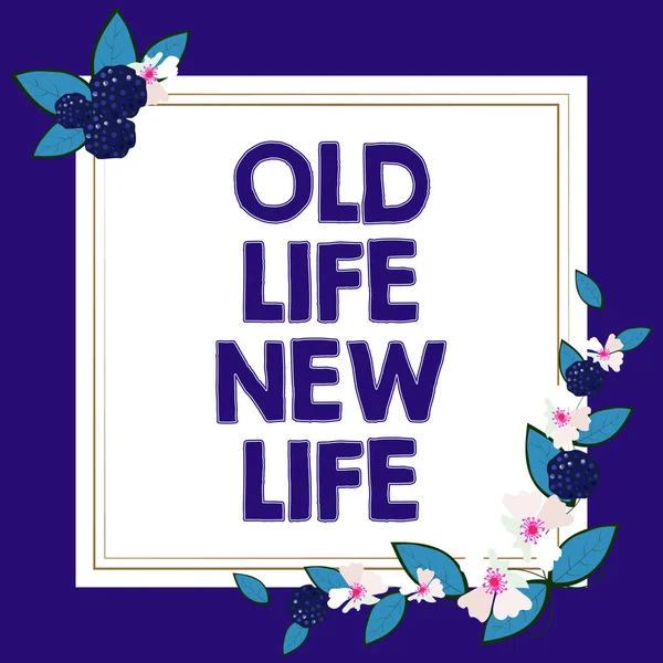 手書きテキスト Old Life New Life Concept Photoは人生における個人的な意味を再構築し 新しい人生の目標を設定しました — ストック写真