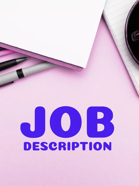 Text Showing Inspiration Job Description Business Overview Document Describes Responsibilities — Stock Photo, Image