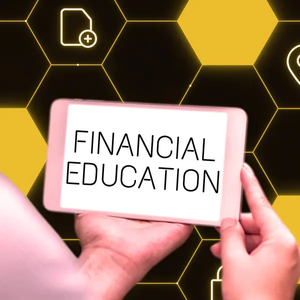 Tekst Pokazujący Inspirację Edukacja Finansowa Pojęcie Rozumienia Obszarów Walutowych Takich — Zdjęcie stockowe