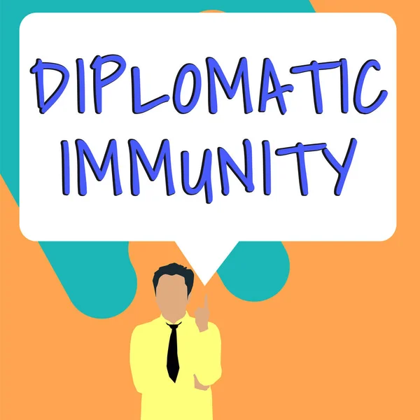 Schrijven Met Tekst Diplomatieke Immuniteit Conceptuele Fotowet Die Buitenlandse Diplomaten — Stockfoto
