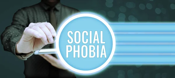 Conceptual Display Social Phobia Business Overview Overwhelming Fear Social Situations — Φωτογραφία Αρχείου