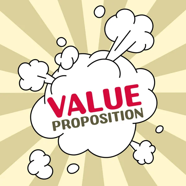 Hand Writing Sign Value Proposition Conceptual Photo Service Make Company — 스톡 사진