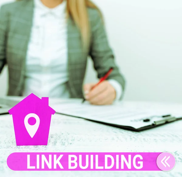 Handwriting text Link Building, Business overview SEO Term Exchange Links Acquire Hyperlinks Indexed