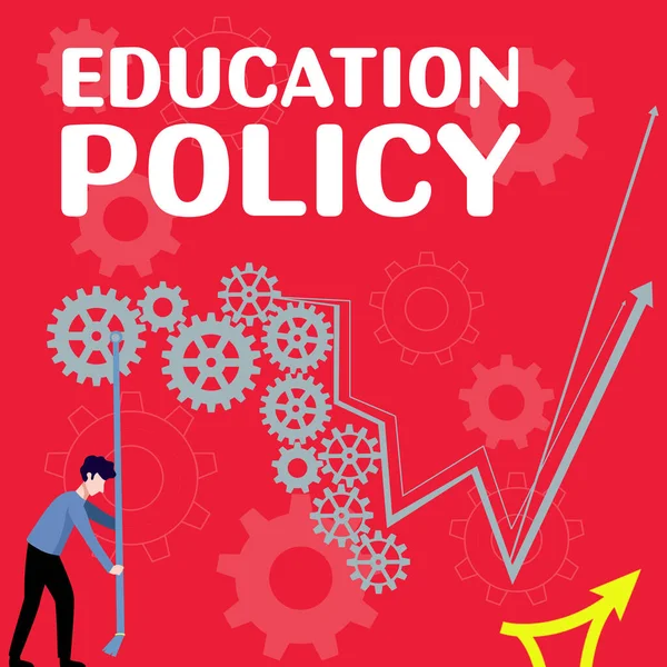 Konceptuell Bildtext Utbildningspolitik Affärsidé Studieområde Som Behandlar Metoder För Undervisning — Stockfoto