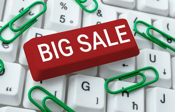 Text Rukopisu Big Sale Word Written Putting Products High Discount — Stock fotografie