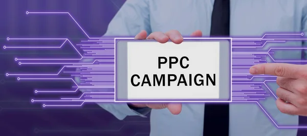 디스플레이 Ppc 캠페인 비즈니스 케이스는 서비스를 홍보하기 Ppc — 스톡 사진