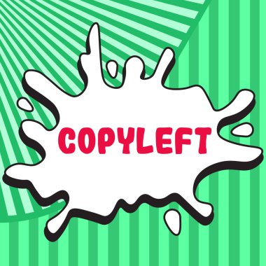 El yazısı imzası Copyleft, İş konsepti serbestçe kullanma, kopyalama ve paylaşma yazılımı, sanat eserleri