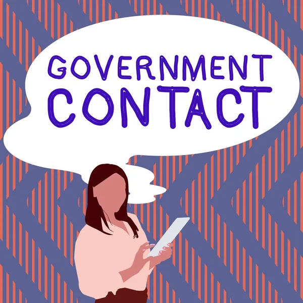 Didascalia Concettuale Government Contact Internet Concetto Sicurezza Del Debito Emesso — Foto Stock