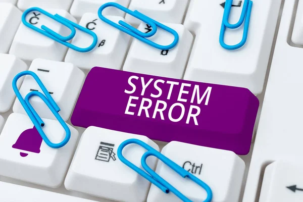手書きテキストシステムエラー ビジネスアプローチ技術的障害ソフトウェアのクラッシュ情報の損失 — ストック写真