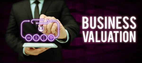 Inspiration Showing Sign Business Valuation Business Showcase Determining Economic Value — Stock Photo, Image