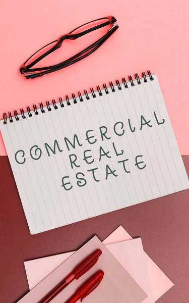 Conceptual display Commercial Real Estate, Word Written on Income Property Building or Land for Business Purpose