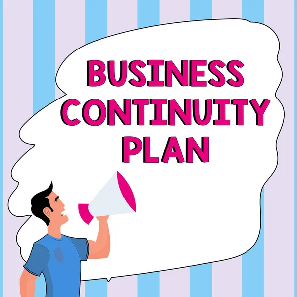 Podepsat Zobrazení Business Continuity Plan Business Showcase Vytváření Systému Prevence — Stock fotografie