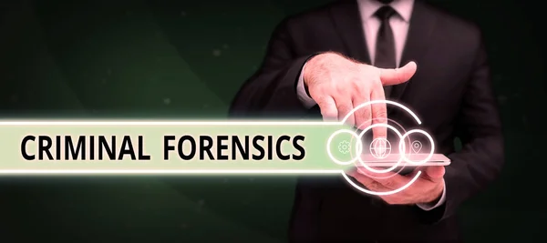 Visualizzazione Concettuale Criminal Forensics Word Federal Offense Actions Attività Illegali — Foto Stock