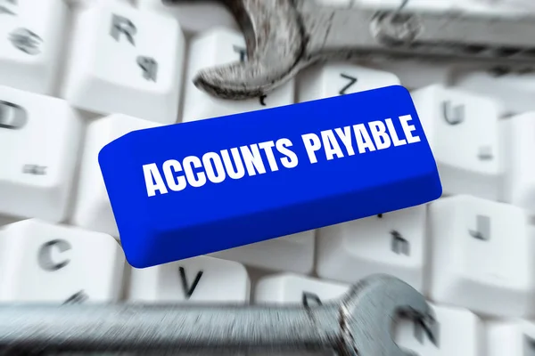 Text Sign Showing Accounts Payable Word Money Owed Business Its — 스톡 사진
