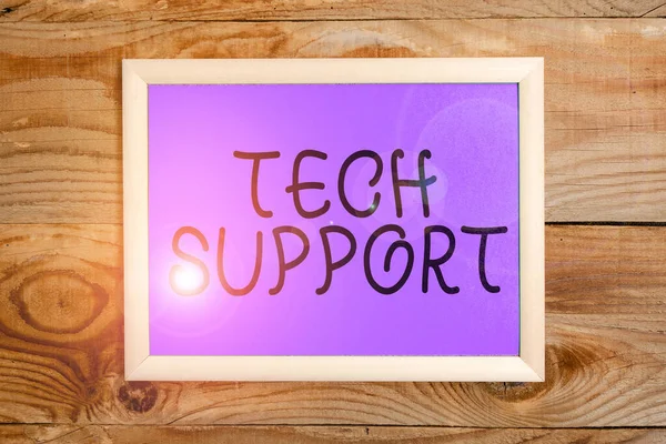 Text Caption Presenting Tech Support Word Assisting Individuals Who Having — 图库照片