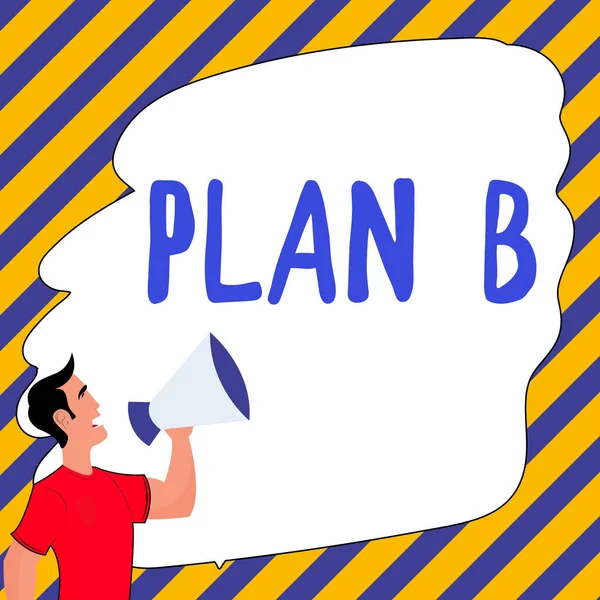 Conceptual Display Plan Internet Concept Ones Backup Plan Strategy Detailed — Stock Photo, Image