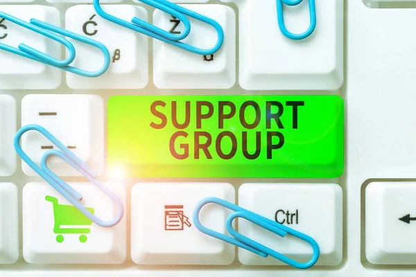 Legenda Conceitual Support Group Word Escrito Sobre Número Pessoas Envolvidas — Fotografia de Stock