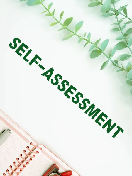 Text Caption Presenting Self Assessment Conceptual Photo Pride Confidence Oneself — 图库照片