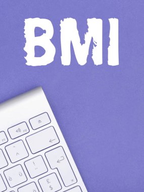 El yazısı metni Bmi, konseptin anlamı vücut yağ seviyelerini ağırlık ve yüksekliğe göre tahmin etme metodu