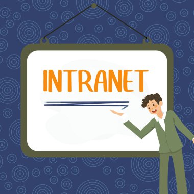 Metin İntranet, İnternet Konsepti yerel veya kısıtlı iletişim ağı yazılıyor özellikle de özel ağ