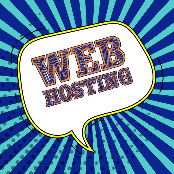 호스팅 Web Hosting 인터넷 컨셉트 Internet Concept 사이트에 권한을 제공하는 — 스톡 사진