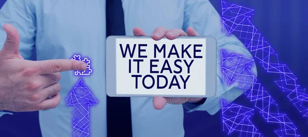 Conceptual Display Make Easy Today Internet Concept Offering Solutions Alternatives — 스톡 사진