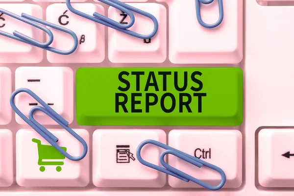 Status Report Internet Concept Update Update Summary Situation 인터넷 데이터베이스 — 스톡 사진