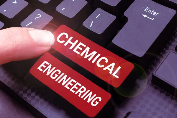 Text Showing Inspiration Chemical Engineering Conceptual Photo Developing Things Dealing —  Fotos de Stock