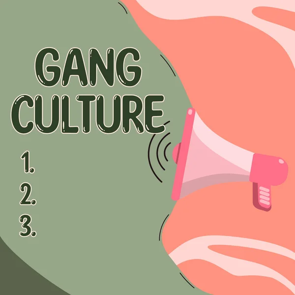 Text Showing Inspiration Gang Culture Conceptual Photo Particular Organization Criminals — Stockfoto