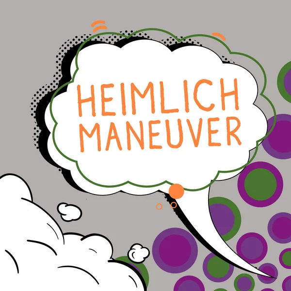 Conceptuele Weergave Heimlich Maneuver Business Showcase Toepassing Van Opwaartse Druk — Stockfoto