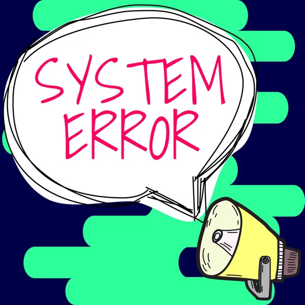 Inspiração Mostrando Sinal Erro Sistema Internet Concept Falha Tecnológica Queda — Fotografia de Stock